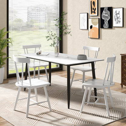 Set of 2 Windsor Chairs-White