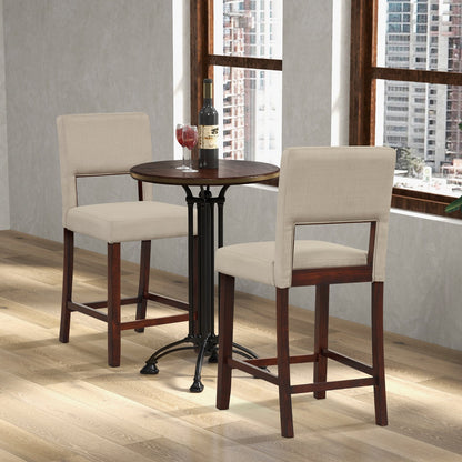 2-Piece Bar Chair Set-Beige