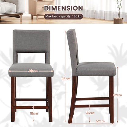 2-Piece Bar Chair Set-Grey