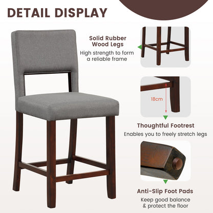 2-Piece Bar Chair Set-Grey