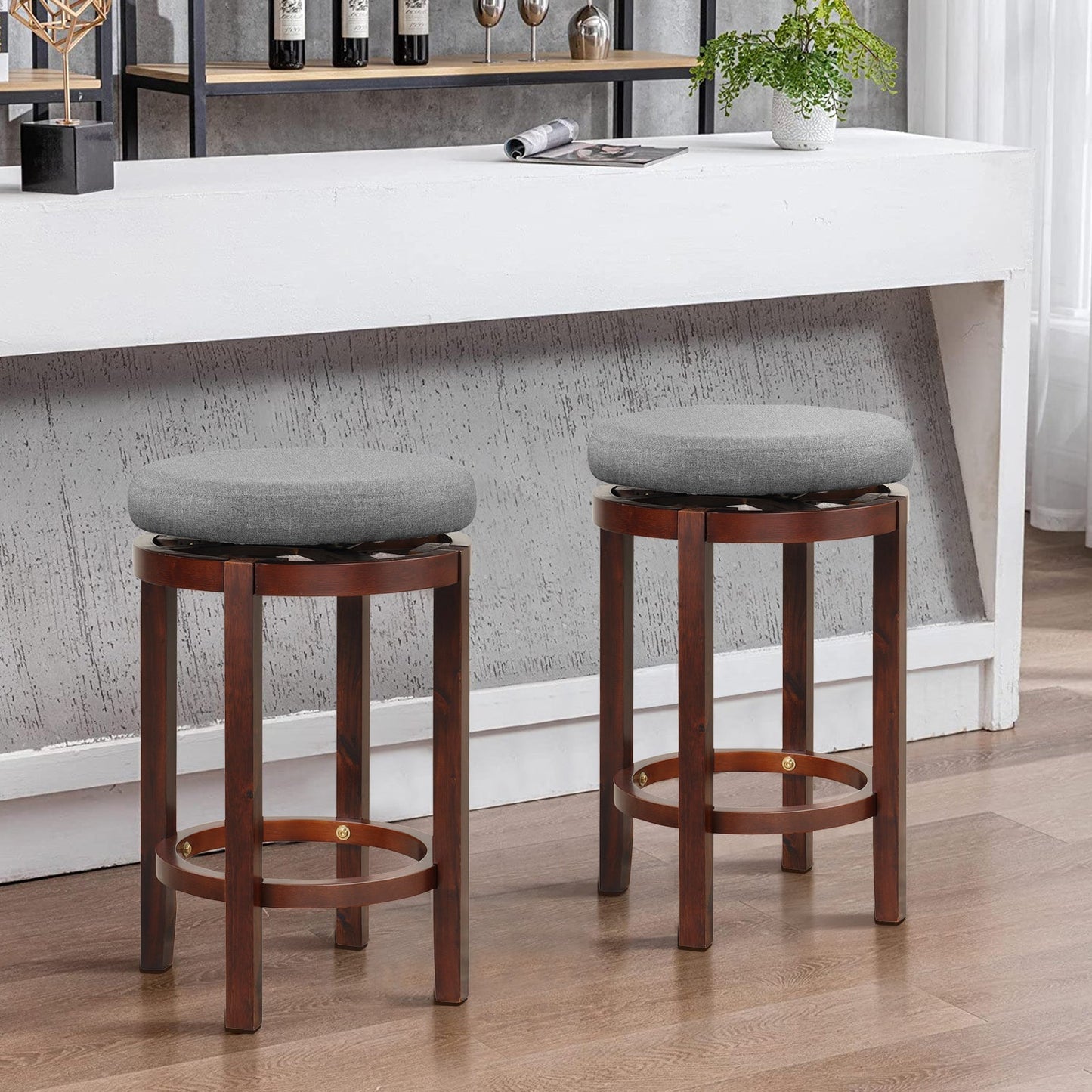 Counter Height Stool Set of 2-Grey