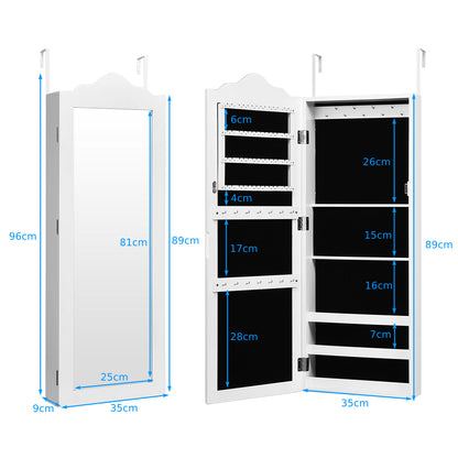 Wall Mounted Jewellery Cabinet with Makeup Storage