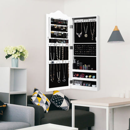 Wall Mounted Jewellery Cabinet with Makeup Storage