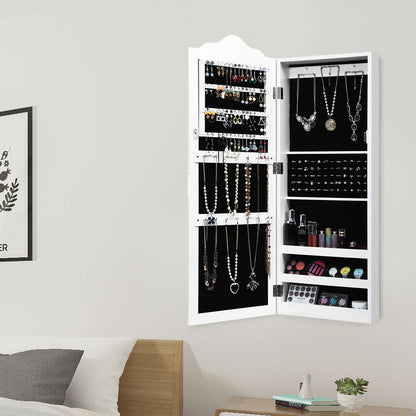 Wall Mounted Jewellery Cabinet with Makeup Storage