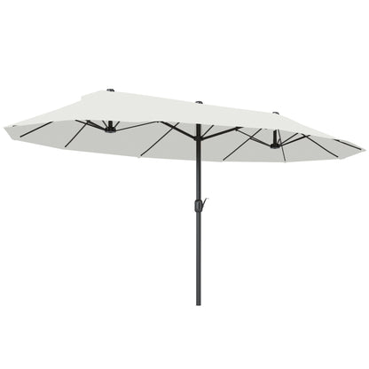 Outsunny 4.6m Double Garden Parasol - Beige