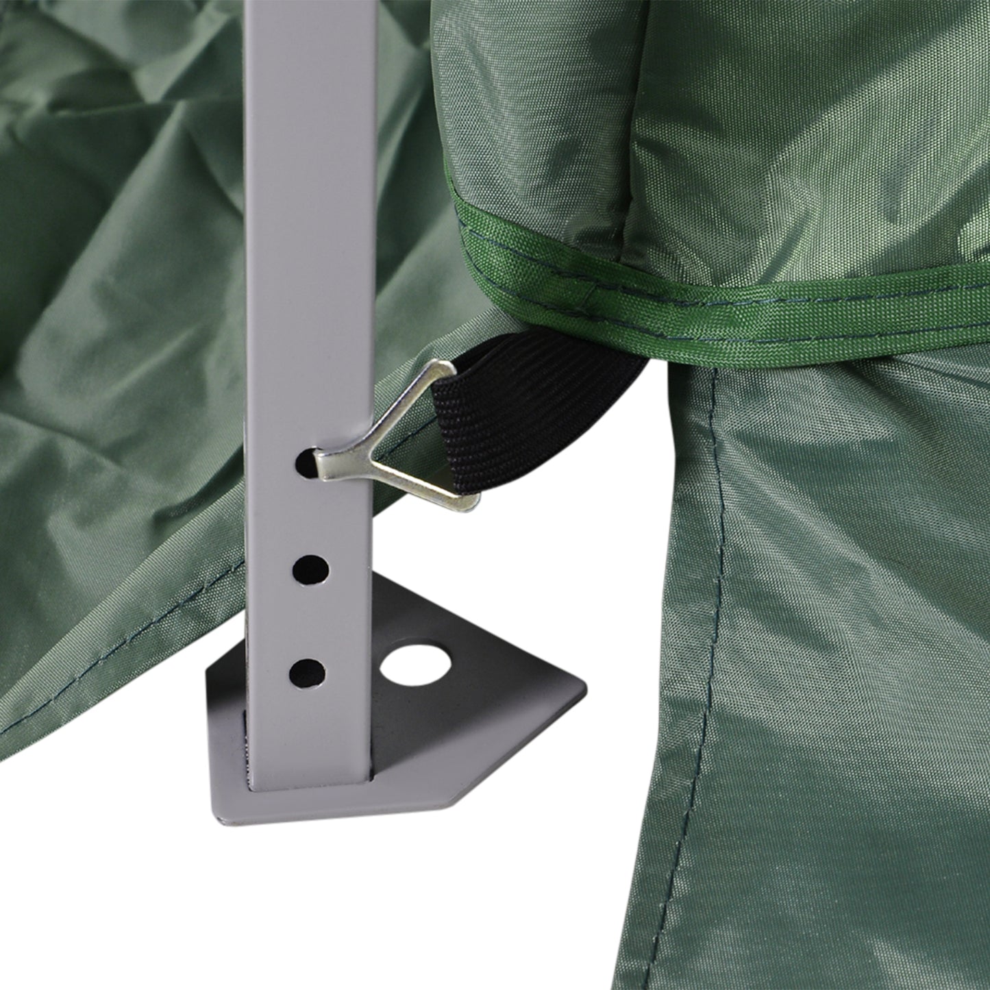 Namiot ogrodowy Outsunny Outdoor z baldachimem, składany, z regulowaną wysokością, siatką, ścianami bocznymi, 3,5 m, podstawa 3,5 m / góra 3 m, kolor zielony