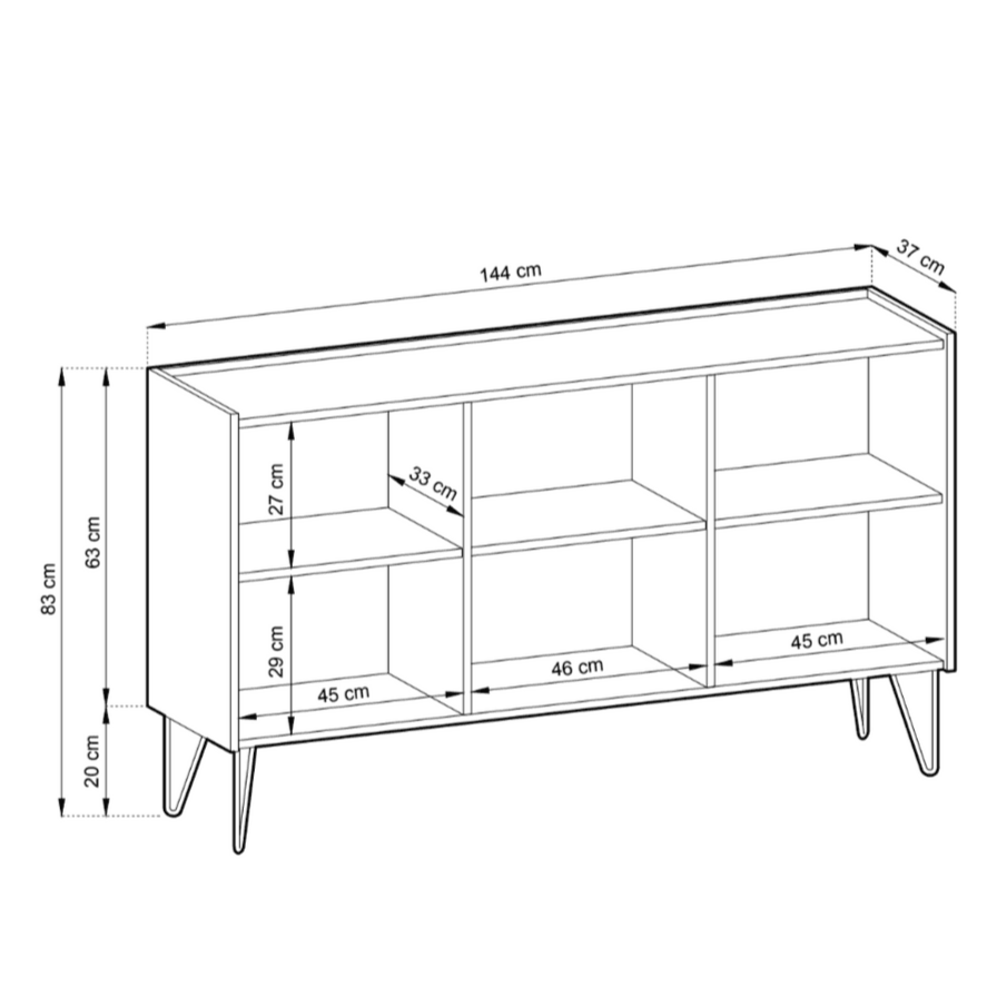 Harmony Sideboard Cabinet 144cm