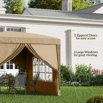 Outsunny 3 x 3(m) Pop Up Altana - Khaki