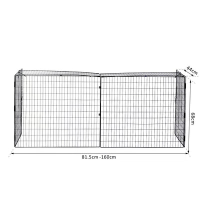 HOMCOM Extendable Fire Guard Screen, Freestanding Fire Screen Spark Guard, Folding Fireplace Cover, Wire Mesh, 81.5-160cm, Black