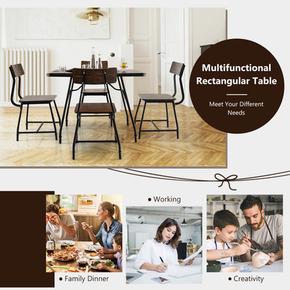 Industrial Style Dining Table with Spacious Tabletop