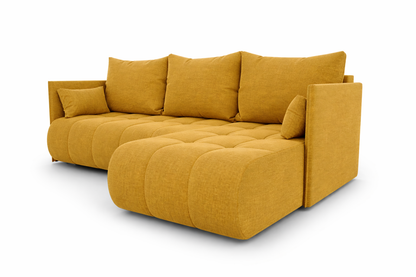 Corner Sofa Bed NESSA Mustard Yellow