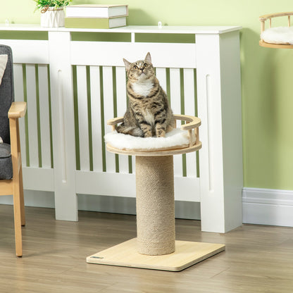 PawHut 52cm Cat Tree, Kitty Activity Centre w/ Bed, Jute Scratching Post