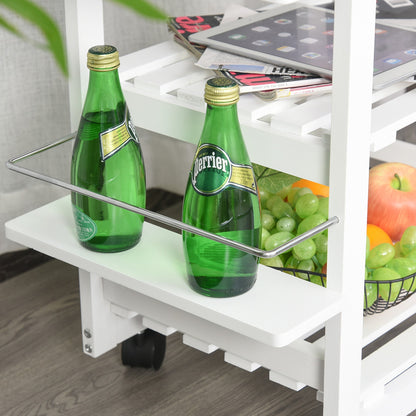 Rolling Kitchen Island on Wheels Trolley Utility Cart with Spice Racks, Towel Rack, Baskets & Drawers for Dining Room