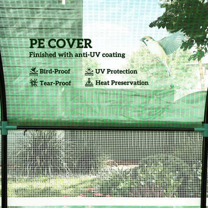 Outsunny 300 x 300cm Tunel foliowy typu walk-in - zielony
