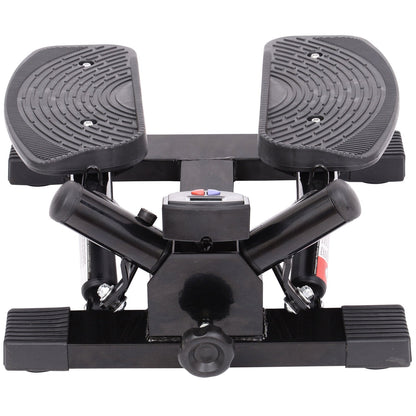 HOMCOM Mini Stepper Exercise Stepper Machine Legs Arms Thigh Toner Toning Machine Workout Training Fitness Stair Steps New Black