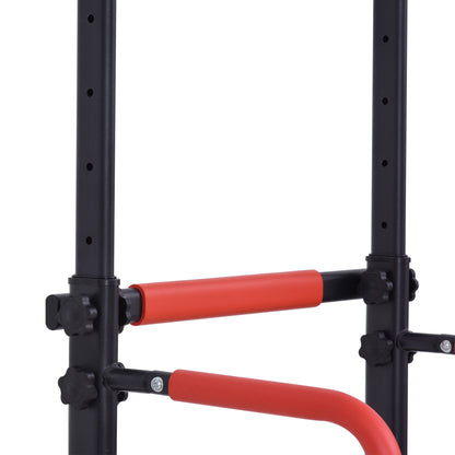 HOMCOM Steel Multi-Use Exercise Power Tower Pull Up Station Adjustable Height W/ Grips