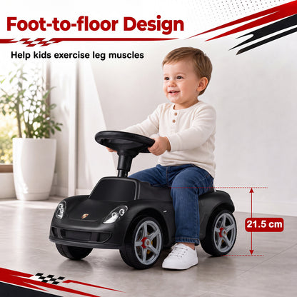 Kids Ride On Car Sliding Car with Horn & Sound Buttons Porsche Licensed-Black