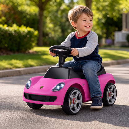 Kids Ride On Car Sliding Car with Horn & Sound Buttons Porsche Licensed-Pink