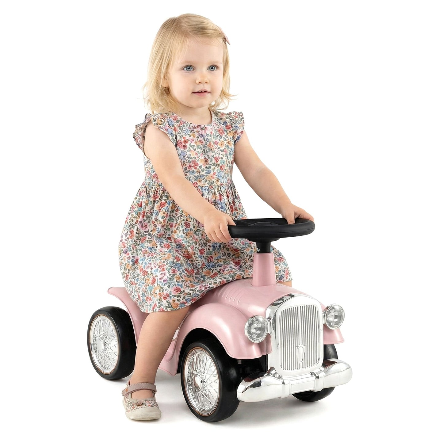 Kids Ride On Car with Under-seat Storage Space for 18-36 Months Boys and Girls Gifts-Pink