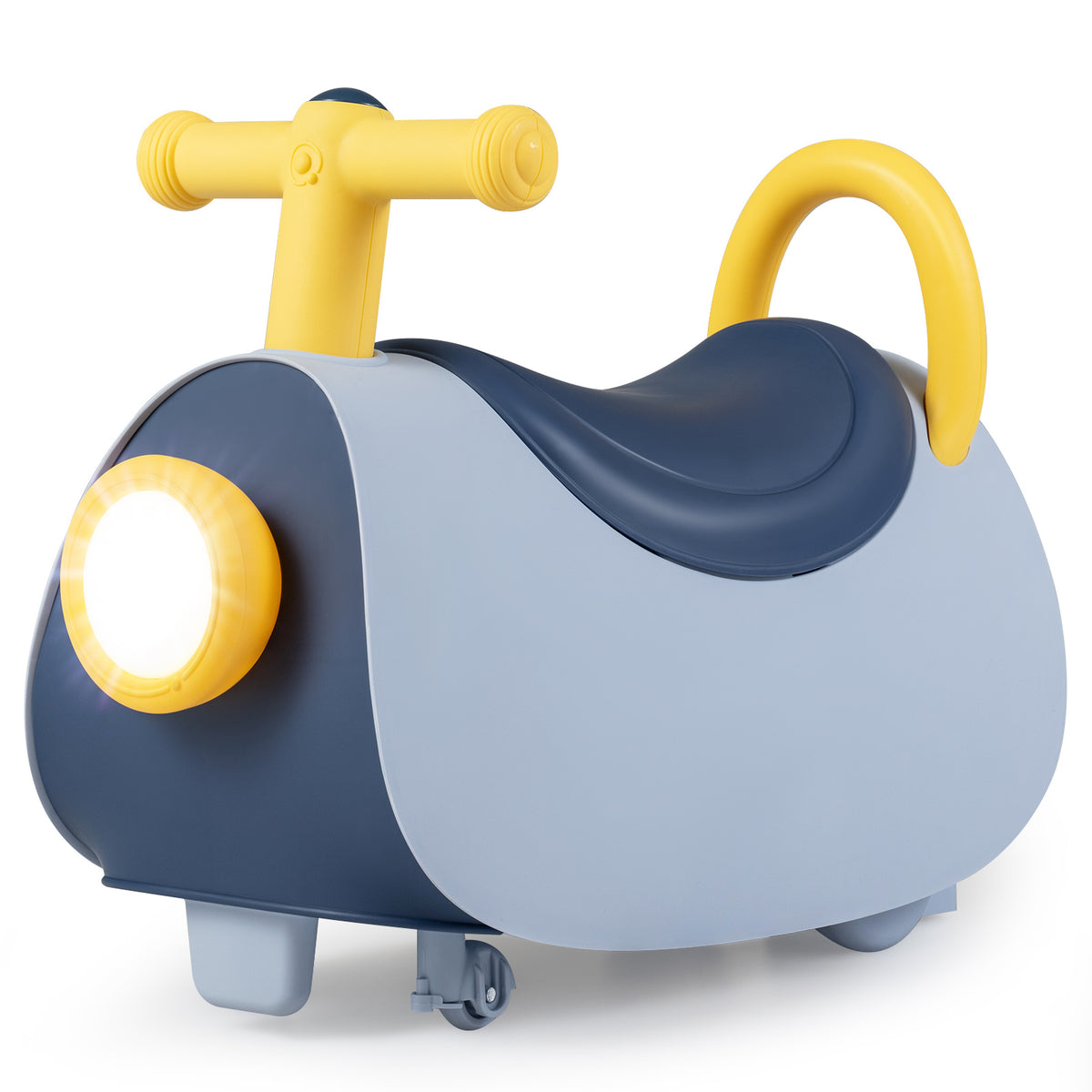 Kids Ride On Push Car with Headlight and Music for Kids 3+-Blue