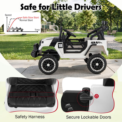 Kids Ride on Truck 12V Electric Toy Vehicle with Remote Control-Black