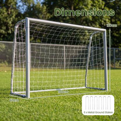 Kids Soccer Goal with Tear-Resistant Net and Ground Stake for Professional Everyday Match-S