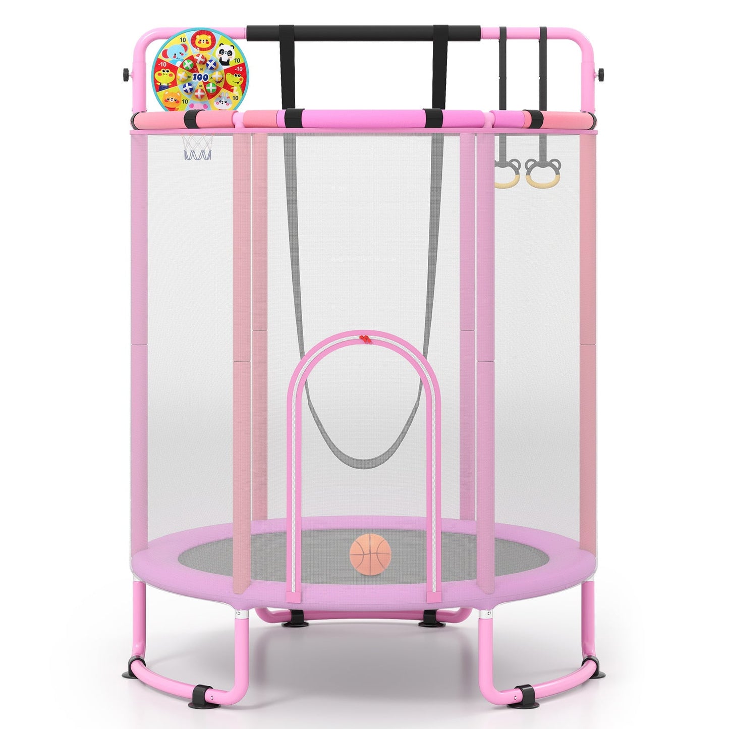 Kids Trampoline with Safety Net for Indoor and Outdoor Use-Purple