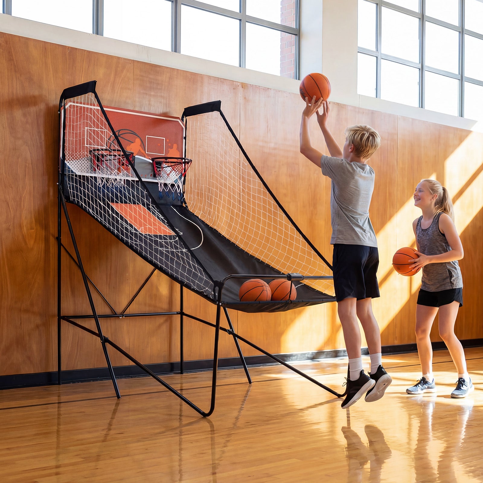 Kids Basketball Hoop Machine with 8 Exciting Playing Modes