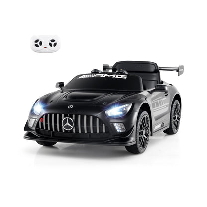 12V Kids Powered Ride on Car Benz GT3 with Spoiler and Remote Control-Black