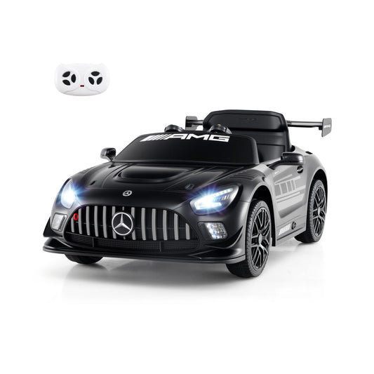 12V Kids Powered Ride on Car Benz GT3 with Spoiler and Remote Control-Black