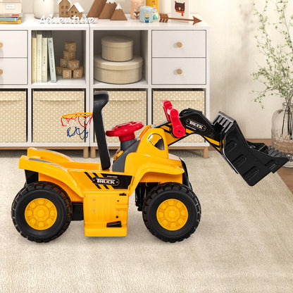 Kids Ride On Excavator Toy with Controllable Digging Bucket