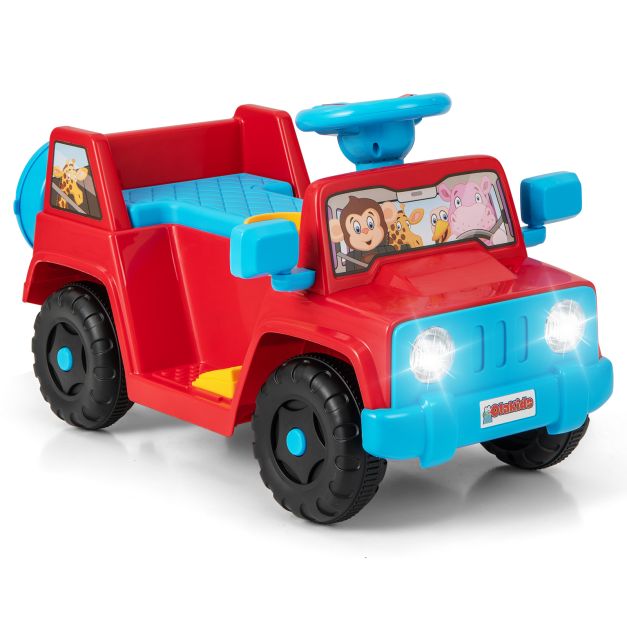 6V Kids Riding Toy with Sound Effects One-Button Start-Red