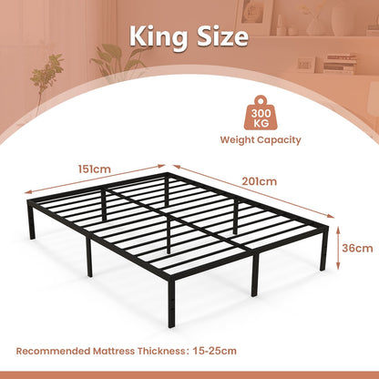King Size Heavy Duty Metal Platform Bed Frame