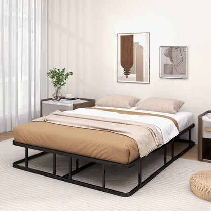 King Size Metal Bed Frame with Metal Slat Support
