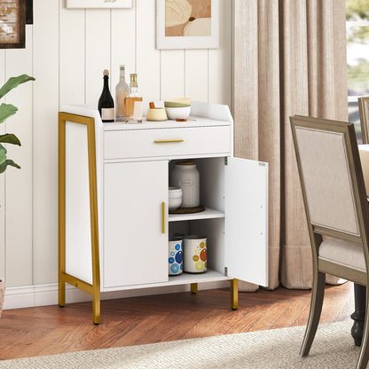 Kitchen Sideboard Cabinet with Drawer 2 Doors and Adjustable Shelf-White