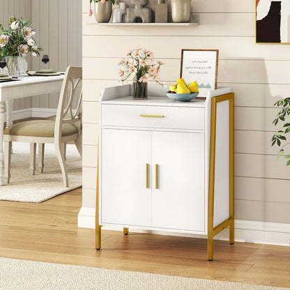 Kitchen Sideboard Cabinet with Drawer 2 Doors and Adjustable Shelf-White