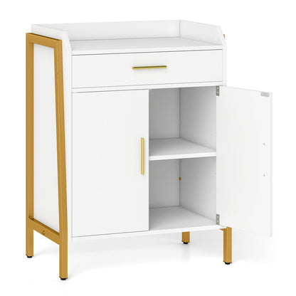 Kitchen Sideboard Cabinet with Drawer 2 Doors and Adjustable Shelf-White