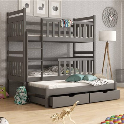 Klara Bunk Bed with Trundle and Storage