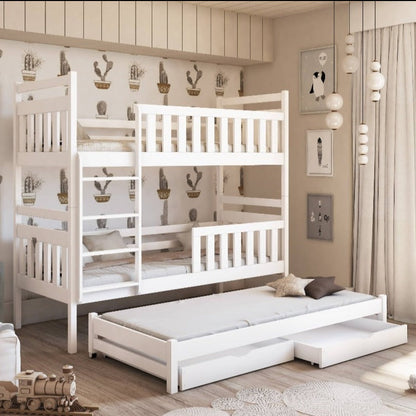 Worthing Klara Bunk Bed with Trundle and Storage