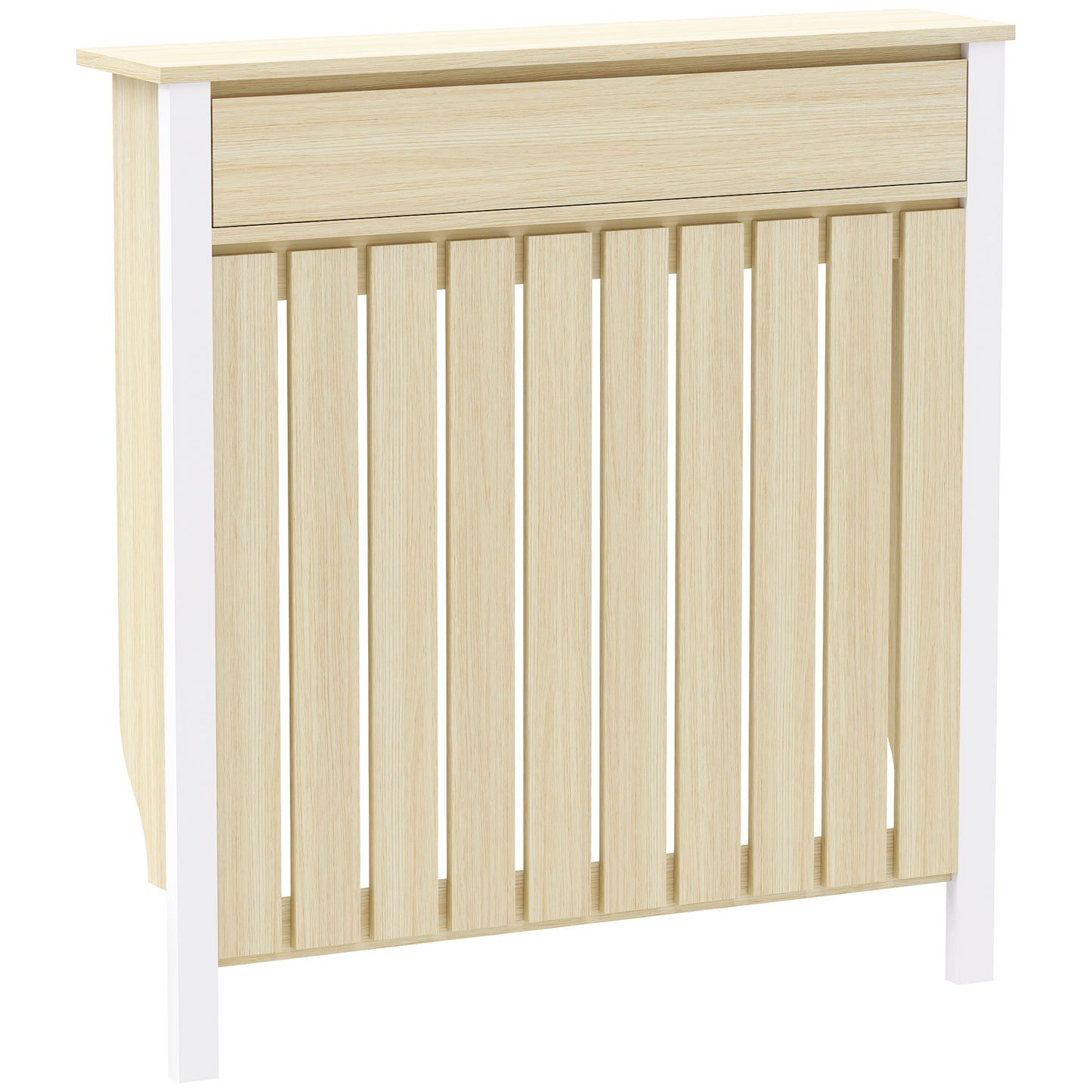 HOMCOM 93 x 88.5cm Rustic-Look Radiator Cover - Oak