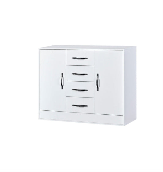 SPACEO Sideboard 120 White / Black Handles