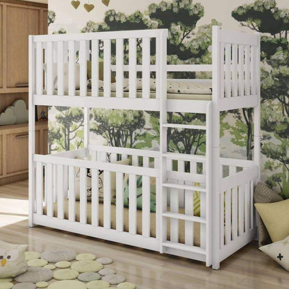 Oxford Wooden Bunk Bed with Cot Bed