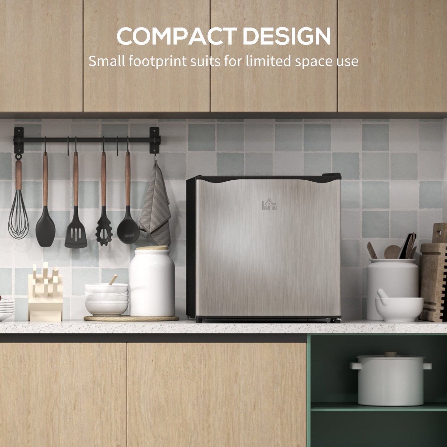 HOMCOM 35L Mini Freezer, -24√¢‚Äû∆í to -14√¢‚Äû∆í Temperature - Silver Tone