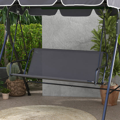 Outsunny Garden Swing Seat Cover Replacement, for 2 and 3 Seater Swing Bench, 115cm x 45cm x 45cm, Dark Grey