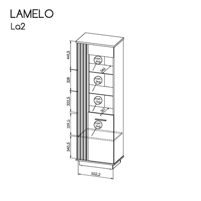 خزانة عرض طويلة لاميلو LA2 60 سم