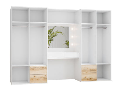 Wardrobe HARVEY 300 White / Natural Grand Oak + Dressing Table