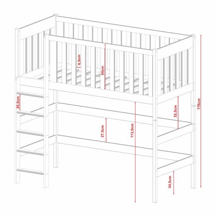 Dorchester Wooden Loft Bed Laura