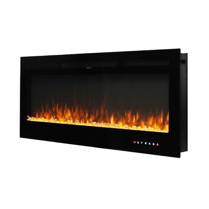 60 Inch Wall Mounted Fireplaces 1500W Insert Modern Electric Fireplace Heater