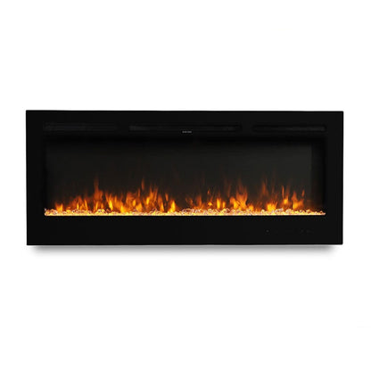 60 Inch Wall Mounted Fireplaces 1500W Insert Modern Electric Fireplace Heater