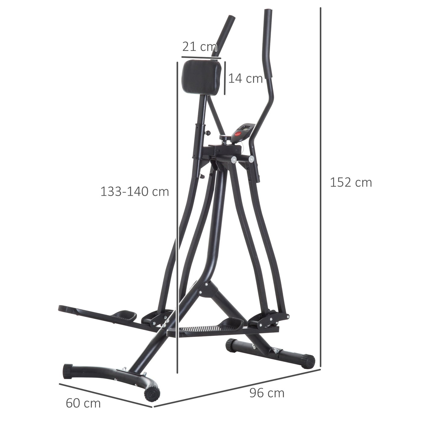 جهاز تمارين اللياقة البدنية Air Walker Glider Home Gym Cross Trainer مع شاشة LCD